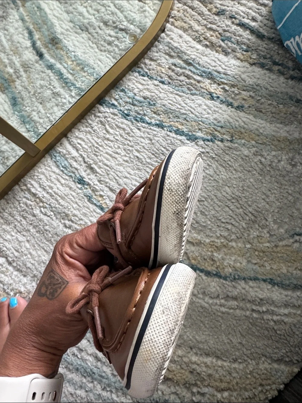 Old Navy Kids Brown Faux-Leather Moccasin Slip-Ons
